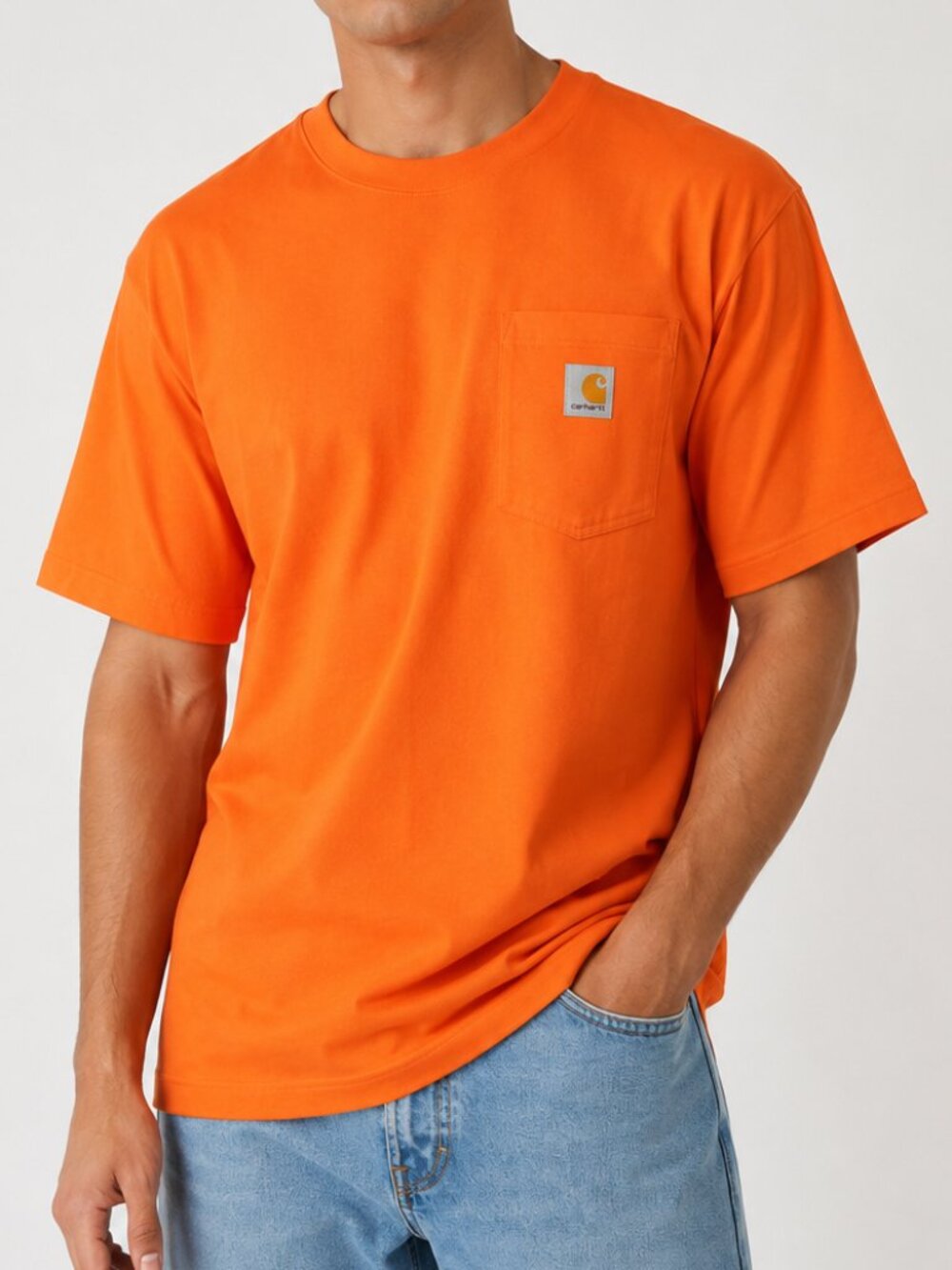 Carhartt Loose Fit Pocket T-Shirt Orange Workwear Tee Size Medium NWT